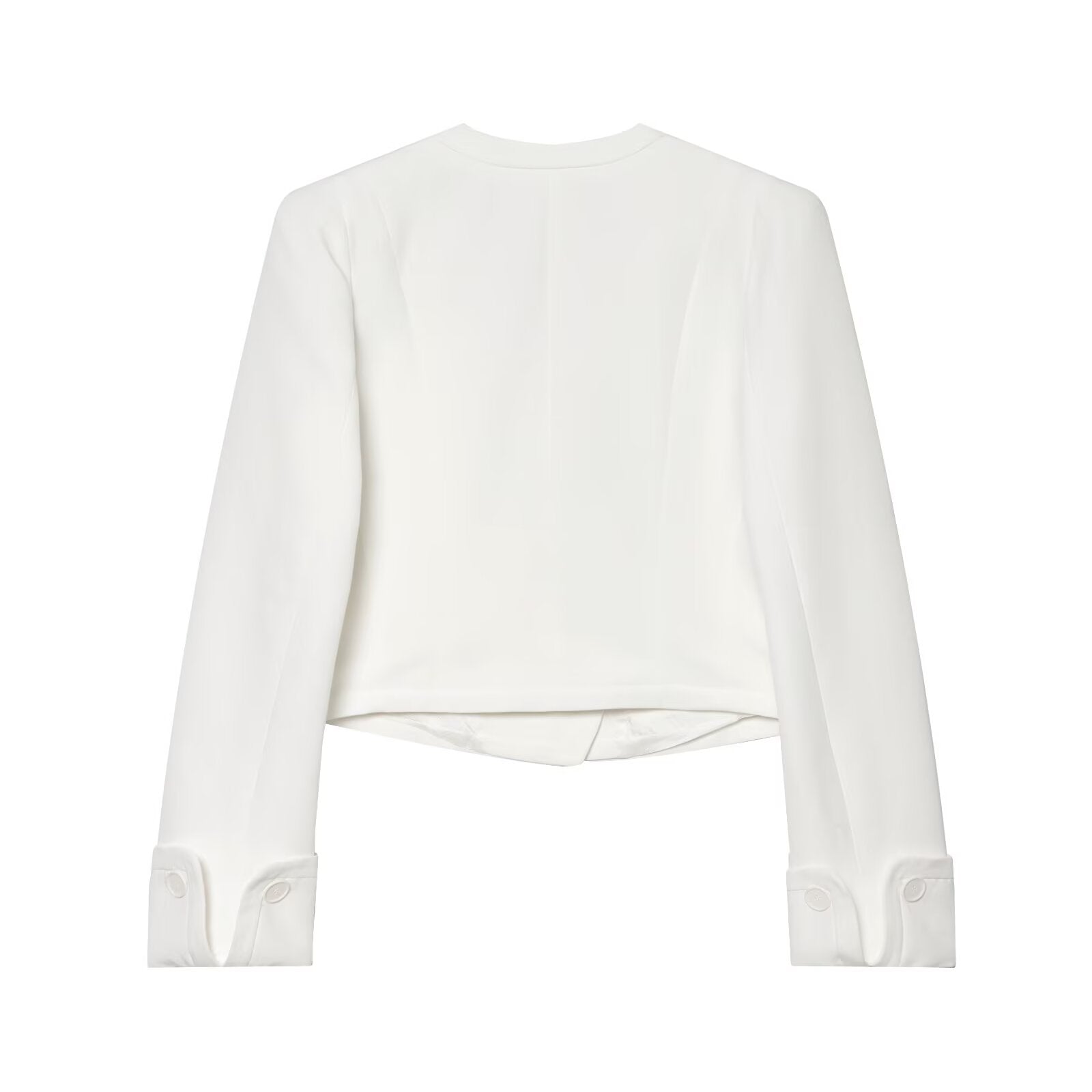 Women's short V-neck double breasted Blazer Coat