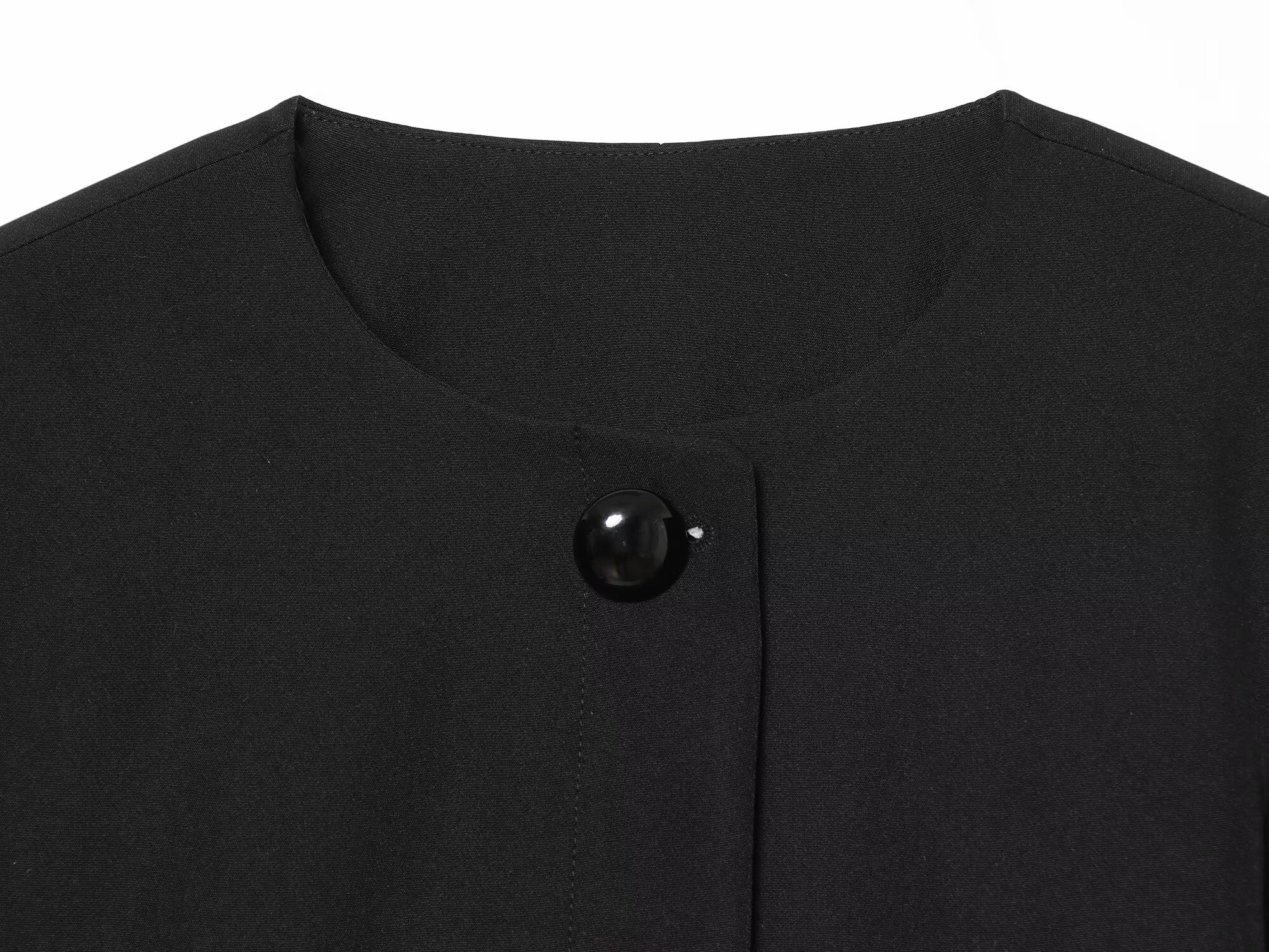 Women's black short one button Blazer Coat