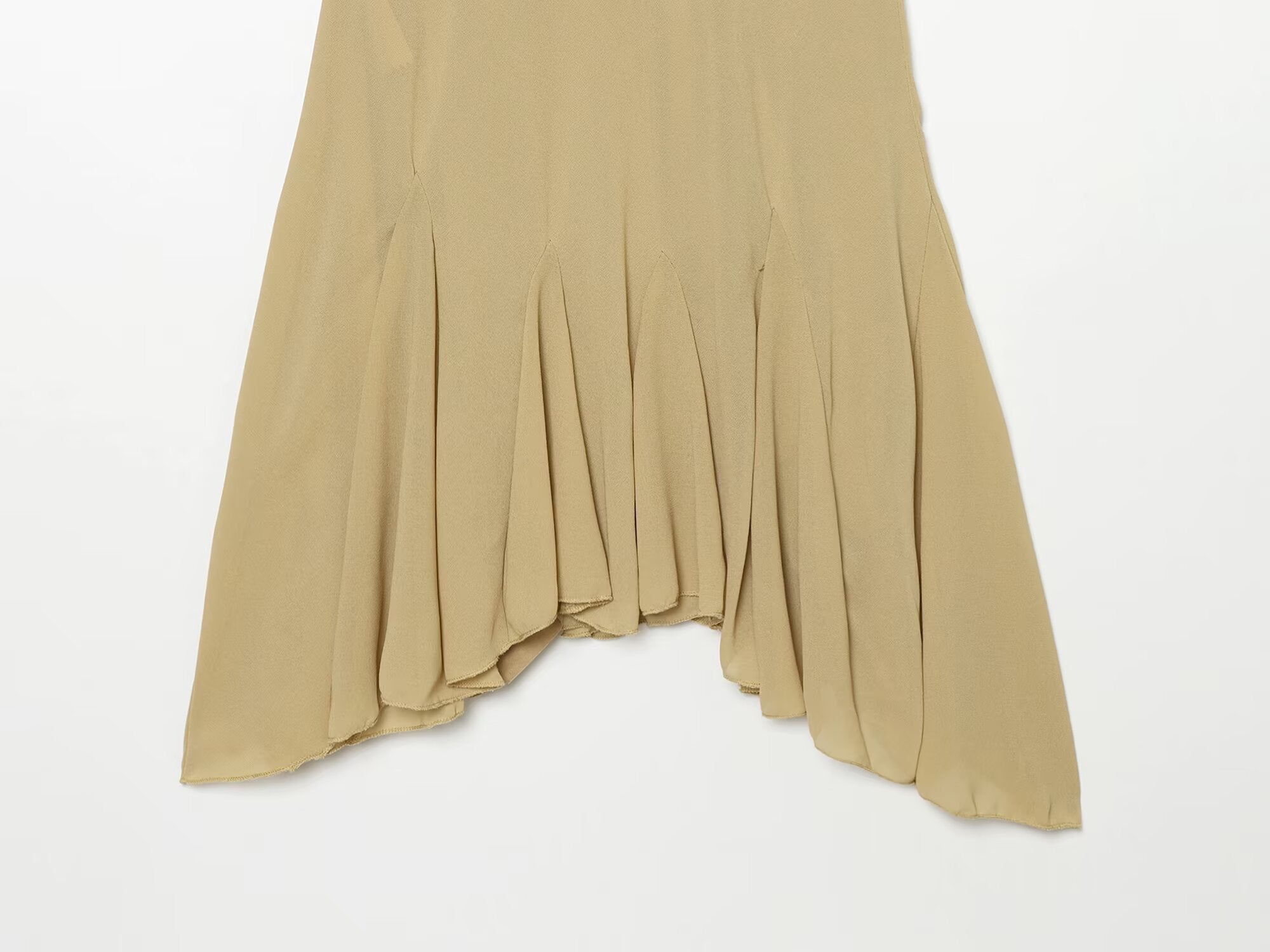 Women's asymmetrical hem hanging neck dress