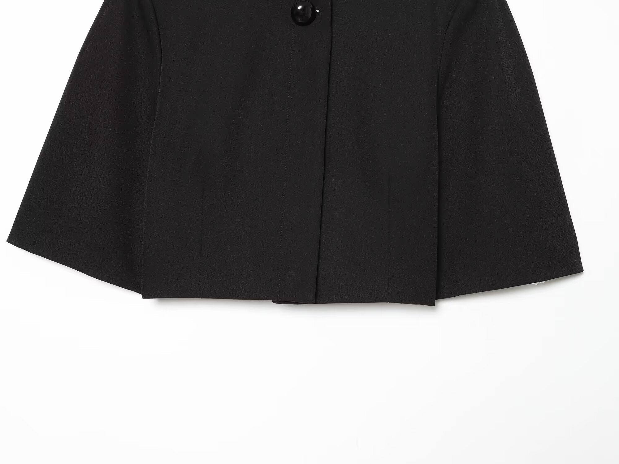 Women's black short one button Blazer Coat