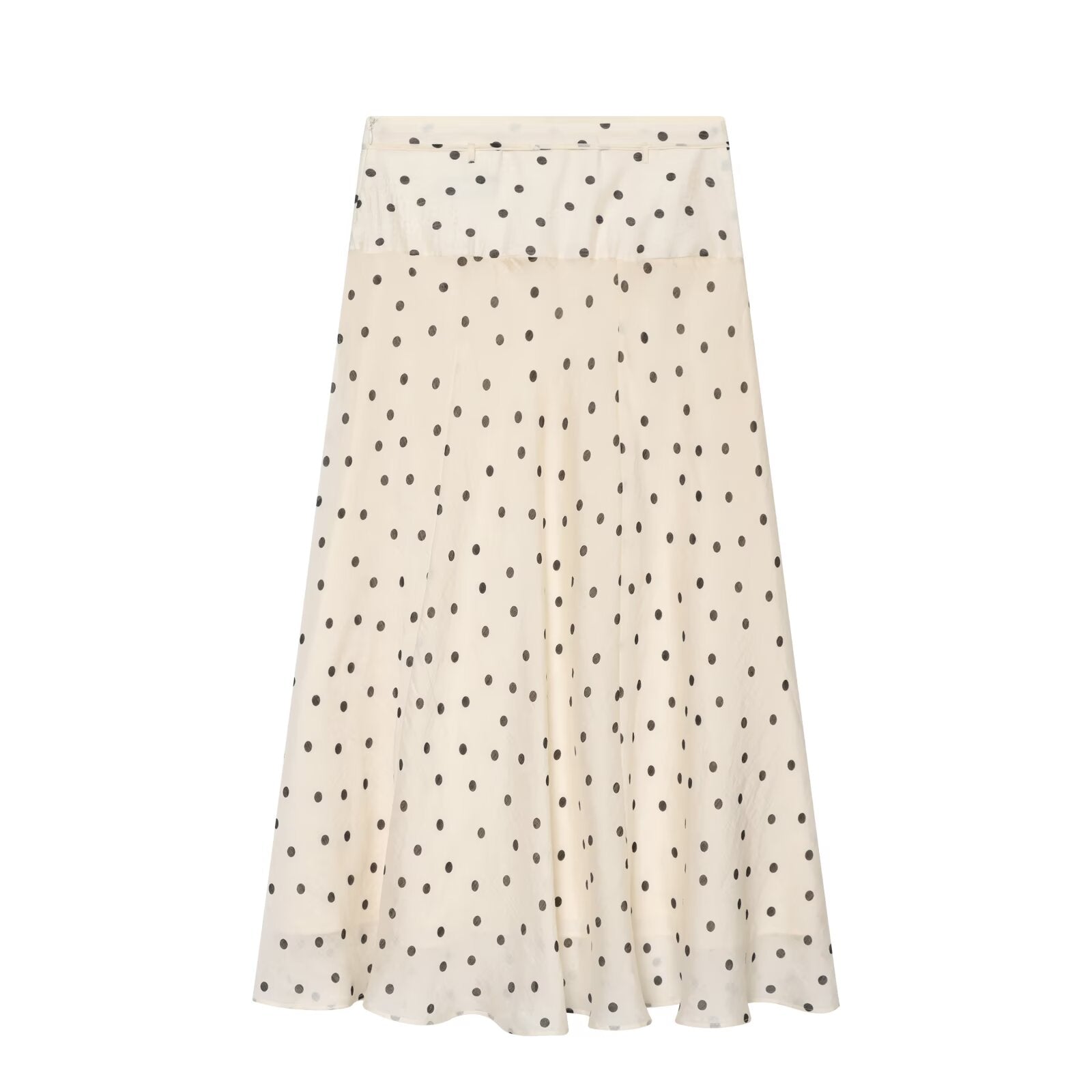 suit Women's 2 pieces polka dot lace up MIDI skirt+polka dot bow top