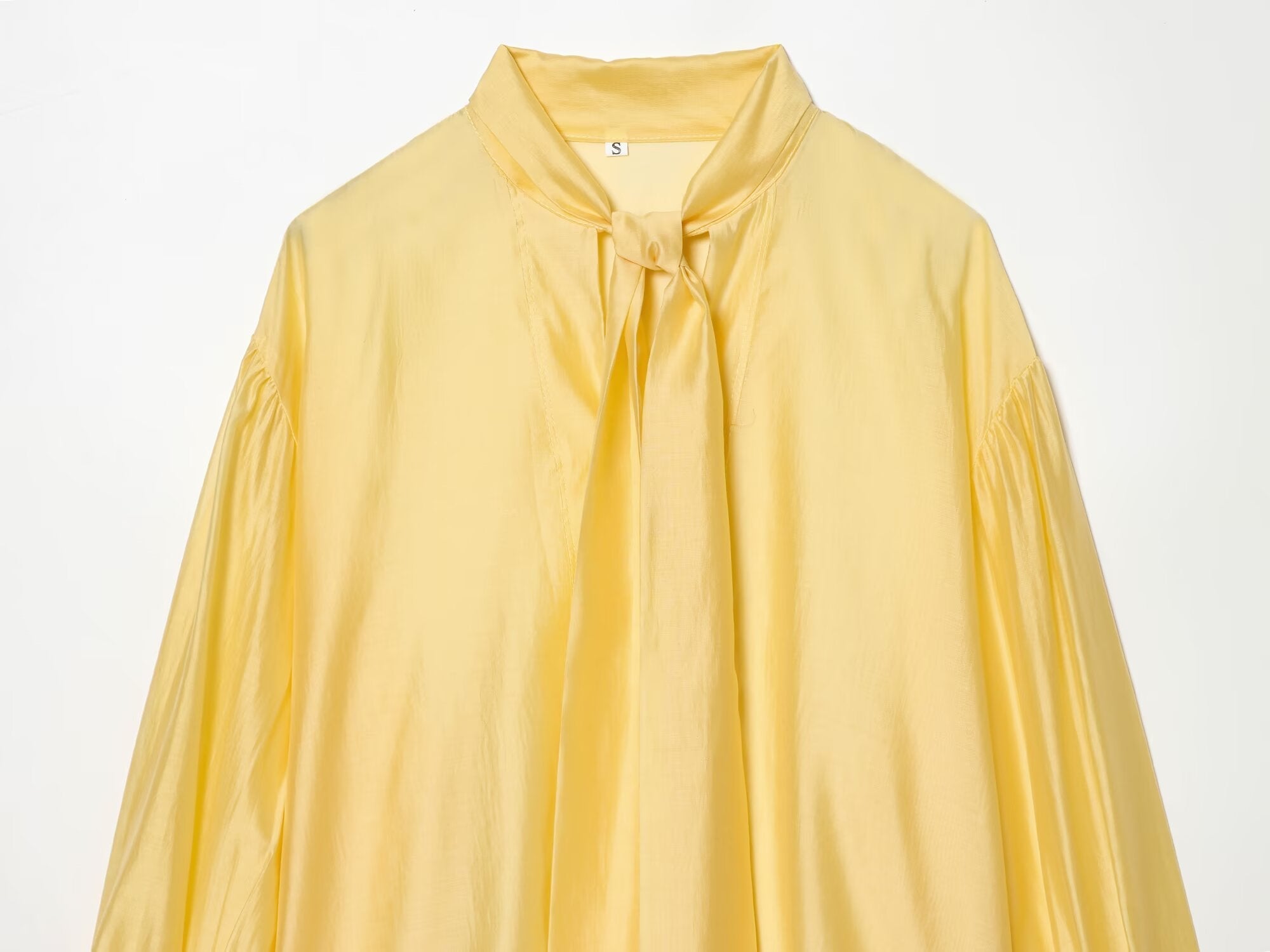 Women's scarf decoration casual satin textured shirt