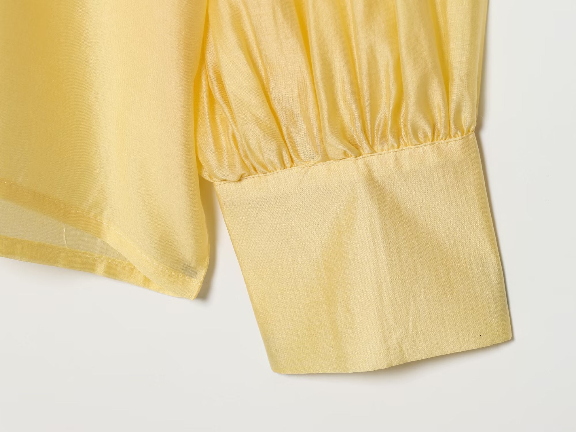 Women's scarf decoration casual satin textured shirt