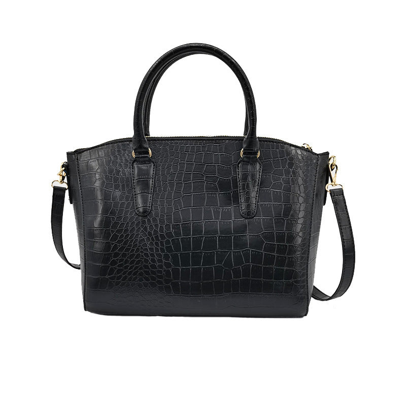 #496 Women's New Fashion Joker Handbag Shell Slung Over One Shoulder Large Capacity Handbag. Size: Bottom Length 30cm. Bottom Width 20cm. Side Height 23cm.